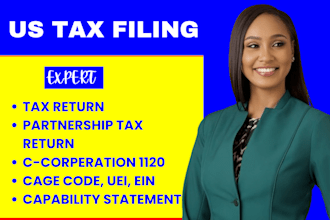 assist US tax filing, US tax returns, llc tax, business tax 1120 5472 1040 cpa