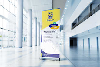 do professional roll up banner, standee or signage