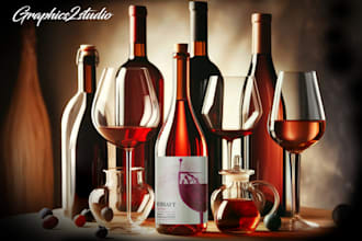 do professional and print ready wine label design, beer label, whiskey label
