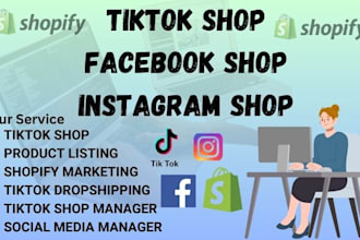 do facebook shop instagram shop tiktok shop and shopify marketing shopify sales