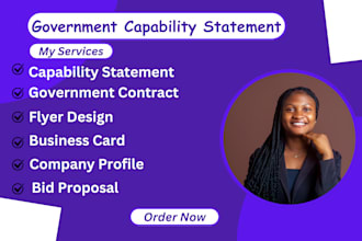 design an effective government capability statement and capability statement