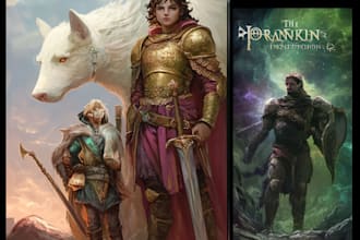 draw stunning fantasy book cover, or ebook design
