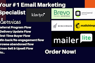 referral program delivery update flow first time buyer flow on klaviyo mailchimp