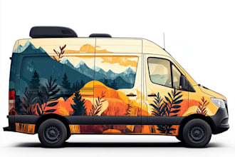 do car wrap, car wrap design , van wrap design, truck design
