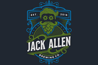 create a custom vintage creative brewery logo design