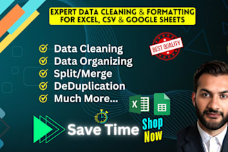 do fast excel CSV data cleaning formatting merging splitting deduping
