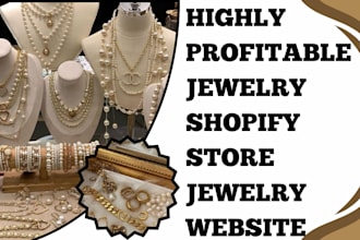 design shopify dropshipping store for jewelry brand fashion jewelry website