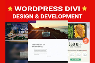 wordpress divi theme website design redesign wpbakery wpform gravity form expert