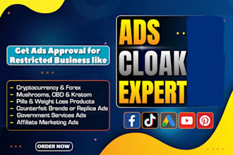 get ads approval for cbd, nutra, crypto, forex, vapes, replica, kratom by cloak
