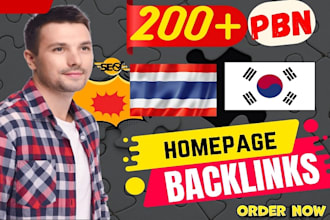 korea indonesia thailand high DR 50 plus homepage backlinks