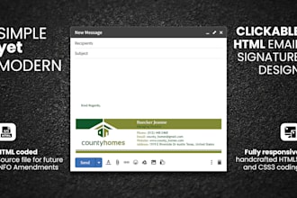 design customized clickable HTML email signature
