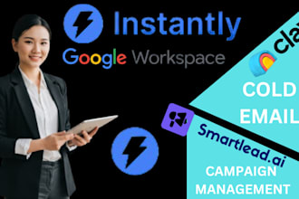 setup cold email marketing campaign management clay com instantly ai smartleads