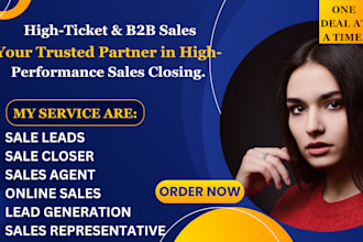 be sale closer, high ticket sales closer, sales representative, lead generation