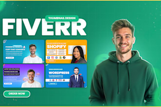 create attractive fiverr thumbnails and covers in hours