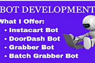 setup spark driver bot, uber bot, instacart bot, slack bot, amazon driver bot