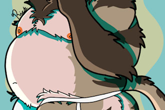 draw custom furry art, fursona, and fan art