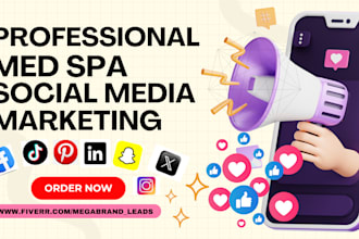 be your medical spa social media manager content creator and run tiktok ig fb ad