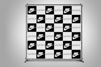 design backdrop, step and repeat banner for trade show booth