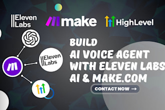 setup eleven labs ai calling agent connect make com ghl ai cold calling agent