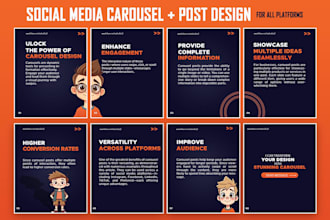 design instagram carousel, facebook ads, linkedin posts for you