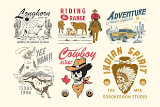 make a professional and quality vintage logo
