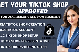 create USA tiktok shop setup tiktok shop USA tiktok shop business representative