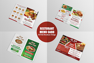 design professional restaurant and food menu flyers, brochures and more in 24 hr
