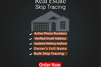 do skip tracing for real estate, bulk skip tracing llc,lead generation