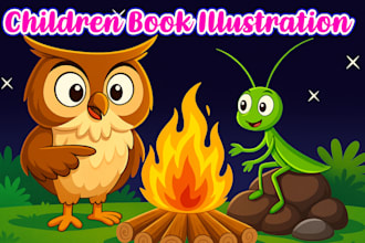 design picture book or children story book kids illustration