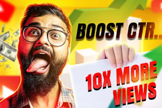 design eye catchy thumbnails for youtube, football, cartoon, cod and anime