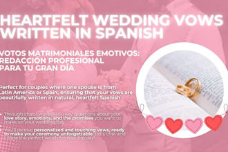 write spanish heartfelt wedding vows for your special day