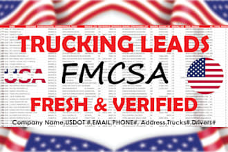 provide fresh fmcsa verified trucking leads updated daily