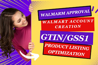 setup, approve and product listing on walmart