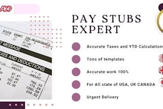 do accurate tax calculation for pay stubs, check stubs, and w2 form