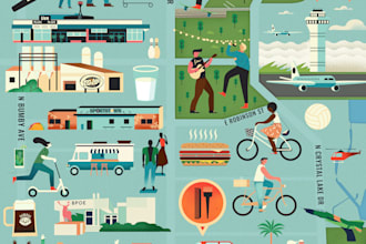make map illustration for you