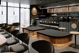 redesign 3d interior design, restaurant ,coffe shop, bar, exterior,cgi rendering