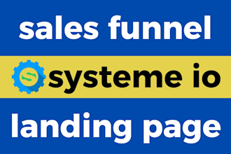 design systeme io landing page, systeme io sales funnel and systeme io website