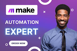 build make com automation, make com scenarios, made com, notion, make com expert