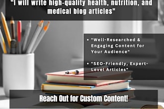 write well researched SEO optimized articles