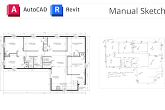 create a 2d architectural floor plan in autocad and revit