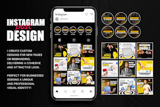 create a stunning feed and professional rebranding for instagram
