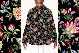design a watercolor seamless pattern for textiles, home deco or stationary