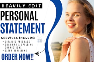 proofread and edit your college application essay, personal statement, sop