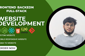develop a website as a full stack web developer, frontend and backend expert