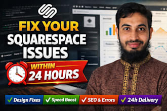 fix squarespace website issues and bugs in 24 hours