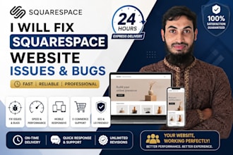 fix squarespace website issues and bugs in 24 hours