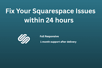 fix squarespace website issues in 24 hours