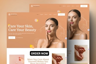 design skin care shopify store, medical spa website, beauty and beauty website