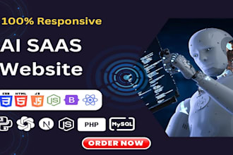 develop ai saas website development in mern stack, python, react js, and nextjs