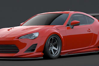 model 3d realistic f9r for gta and assetto,car interior,wrap 3d car,bodykit,maya